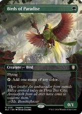 【Foil】(081)■ボーダーレス■《極楽鳥/Birds of Paradise》[BLC] 緑R