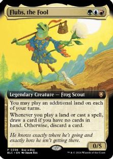【Foil】(356)■拡張アート■《愚者、フラブス/Flubs, the Fool》(BOXプロモ)[BLC-P] 金