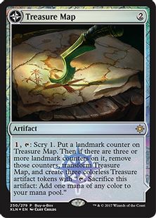【Foil】《宝物の地図/Treasure Map》/《宝物の入り江/Treasure Cove》(BOXプロモ)[XLN-P] 茶