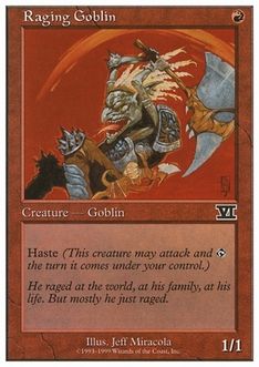 《怒り狂うゴブリン/Raging Goblin》[BRB] 赤C