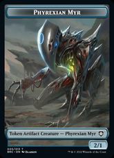 (005/012)《ファイレクシアン・マイア+屑鉄トークン/Phyrexian Myr+Scrap Token》[BRC] 青/茶