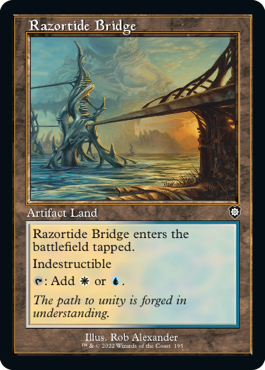 (195)■旧枠■《剃刀潮の橋/Razortide Bridge》[BRC-BF] 土地C