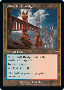 ■旧枠■《銀色険の橋/Silverbluff Bridge》[BRC] 土地C