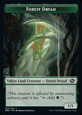 【Foil】(003)《森・ドライアドトークン/Forest Dryad token》[BRO] 緑