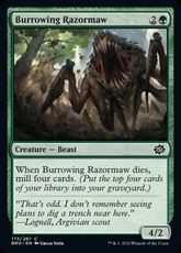 【Foil】(173)《穴掘り剃刀大口/Burrowing Razormaw》[BRO] 緑C