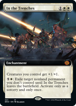 【Foil】(301)■拡張アート■《戦闘態勢/In the Trenches》[BRO-BF] 白R