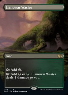(299)■ボーダーレス■《ラノワールの荒原/Llanowar Wastes》[BRO-BF] 土地R