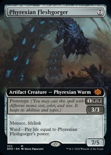 【Foil】(332)■拡張アート■《ファイレクシアの肉体喰らい/Phyrexian Fleshgorger》[BRO-BF] 茶R