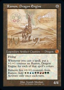 【Foil】(110)■設計図■《ドラゴン・エンジン、レイモス/Ramos, Dragon Engine》[BRR] 茶R