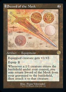 【Foil】(122)■設計図■《弱者の剣/Sword of the Meek》[BRR] 茶R