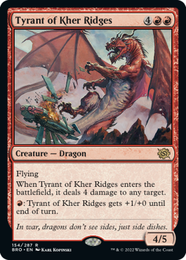 (154)《カー峠の暴君/Tyrant of Kher Ridges》[BRO] 赤R