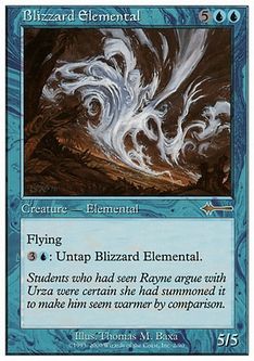 《吹雪の精霊/Blizzard Elemental》[BTD] 青R