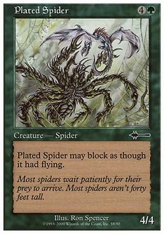 板金鎧の蜘蛛/Plated Spider》[BTD] 緑C | 日本最大級 MTG通販サイト 