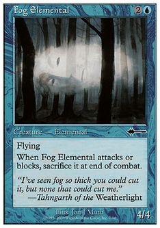 《濃霧の精霊/Fog Elemental》[BTD] 青C