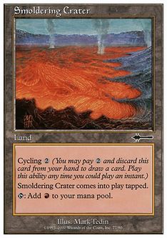 《薄煙の火口/Smoldering Crater》[BTD] 土地C