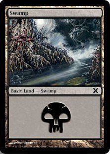 【Foil】(373)《沼/Swamp》[10ED] 土地