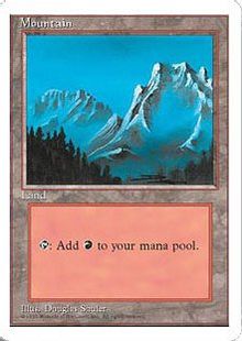 【アルターネイト版】《山/Mountain》[4ED]A 土地