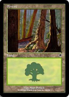 【Foil】(348)《森/Forest》[INV] 土地
