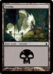 【Foil】(297)《沼/Swamp》[RAV] 土地
