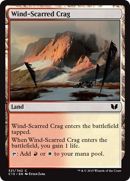 《風に削られた岩山/Wind-Scarred Crag》[C15] 土地C