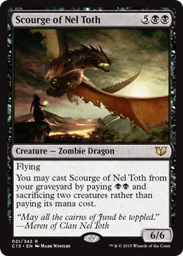 《ネル・トースの災い魔/Scourge of Nel Toth》[C15] 黒R