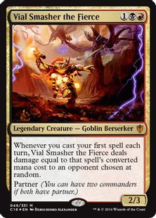 【Foil】《激情の薬瓶砕き/Vial Smasher the Fierce》[C16] 金R