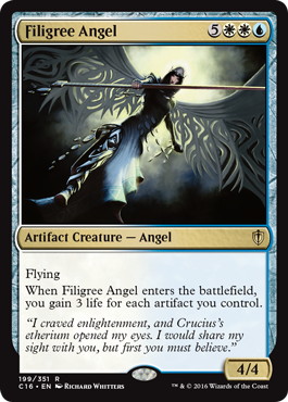 《金線の天使/Filigree Angel》[C16] 金R