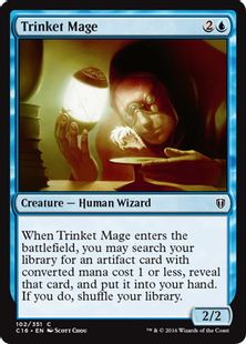 《粗石の魔道士/Trinket Mage》[C16] 青C