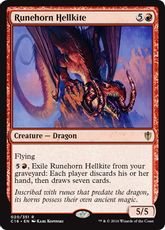 《ルーン角のヘルカイト/Runehorn Hellkite》[C16] 赤R