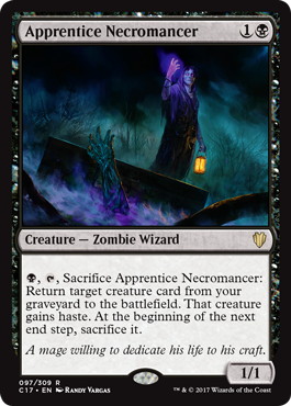 《ネクロマンサーの弟子/Apprentice Necromancer》[C17] 黒R