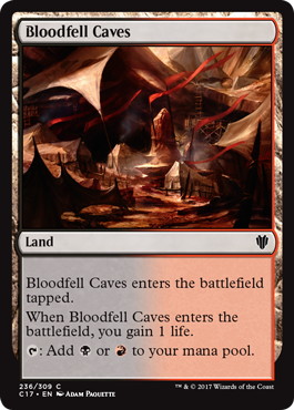 《血溜まりの洞窟/Bloodfell Caves》[C17] 土地C