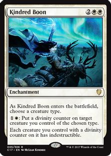 《同族の加護/Kindred Boon》[C17] 白R