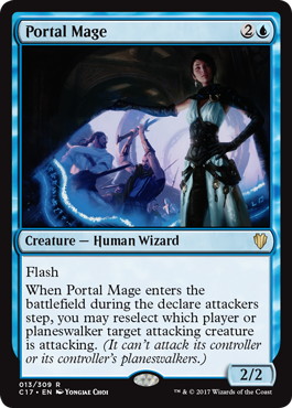 《門の魔道士/Portal Mage》[C17] 青R