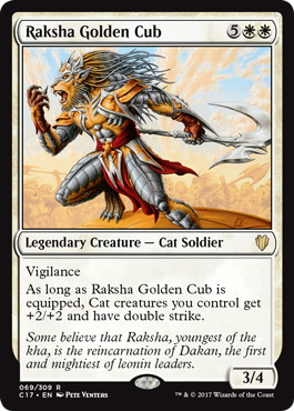 《黄金の若人ラクシャ/Raksha Golden Cub》[C17] 白R