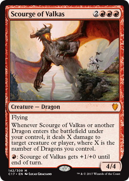 《ヴァルカスの災い魔/Scourge of Valkas》[C17] 赤R
