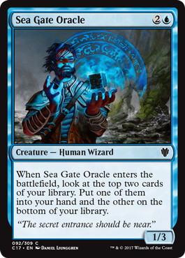 《海門の神官/Sea Gate Oracle》[C17] 青C