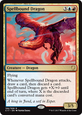《呪文縛りのドラゴン/Spellbound Dragon》[C17] 金R