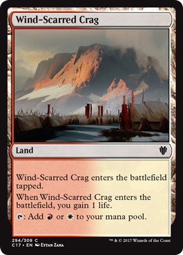 《風に削られた岩山/Wind-Scarred Crag》[C17] 土地C