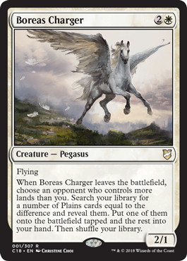《ボレアスの軍馬/Boreas Charger》[C18] 白R