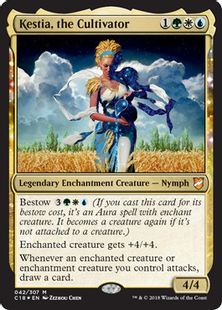 【Foil】《耕作者、ケスティア/Kestia, the Cultivator》[C18] 金R