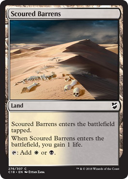 《磨かれたやせ地/Scoured Barrens》[C18] 土地C
