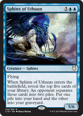 《ウスーンのスフィンクス/Sphinx of Uthuun》[C18] 青R