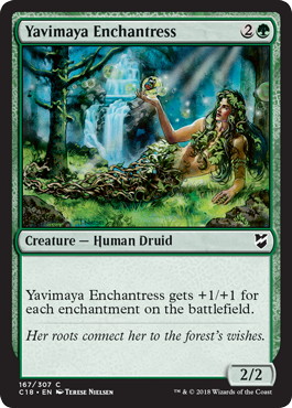 《ヤヴィマヤの女魔術師/Yavimaya Enchantress》[C18] 緑C