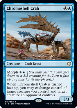 《金属殻のカニ/Chromeshell Crab》[C19] 青R