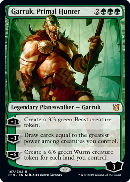 《原初の狩人、ガラク/Garruk, Primal Hunter》[C19] 緑R