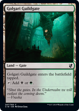 《ゴルガリのギルド門/Golgari Guildgate》[C19] 土地C