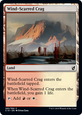 《風に削られた岩山/Wind-Scarred Crag》[C19] 土地C