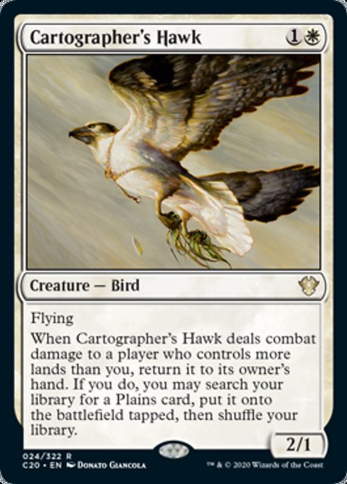 《地図作りの鷹/Cartographer's Hawk》[C20] 白R