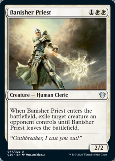 《放逐する僧侶/Banisher Priest》[C20] 白U