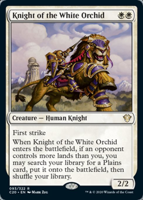 《白蘭の騎士/Knight of the White Orchid》[C20] 白R